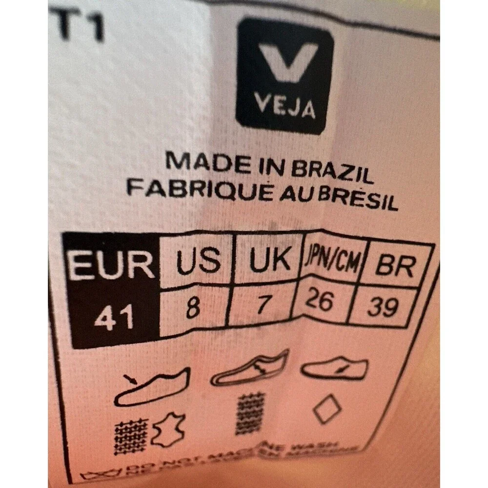 VEJA Men's Venturi Canvas‎ Alveomesh White Pierre Natural Size 8 New
